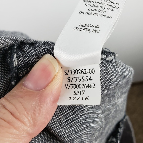 Athleta Women's 6 Flint 100% Linen Pull On Shorts Heather Gray Beach Casual - Picture 10 of 11